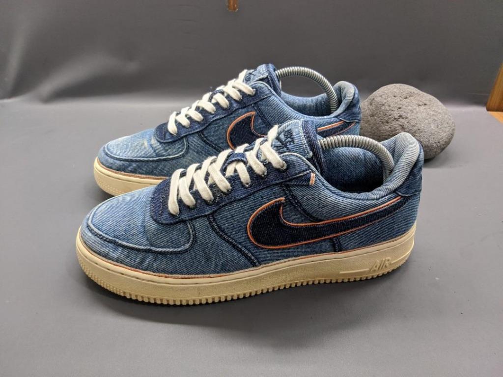 Sepatu Nike Air Force 1 Low Stonewash Blue 905345 403 size 41
