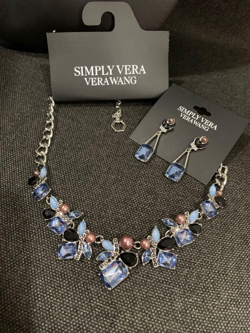 SIMPLY VERA WANG necklace +earring 