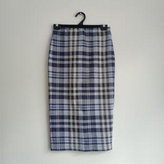 Sportsgirl Plaid Pencil Skirt