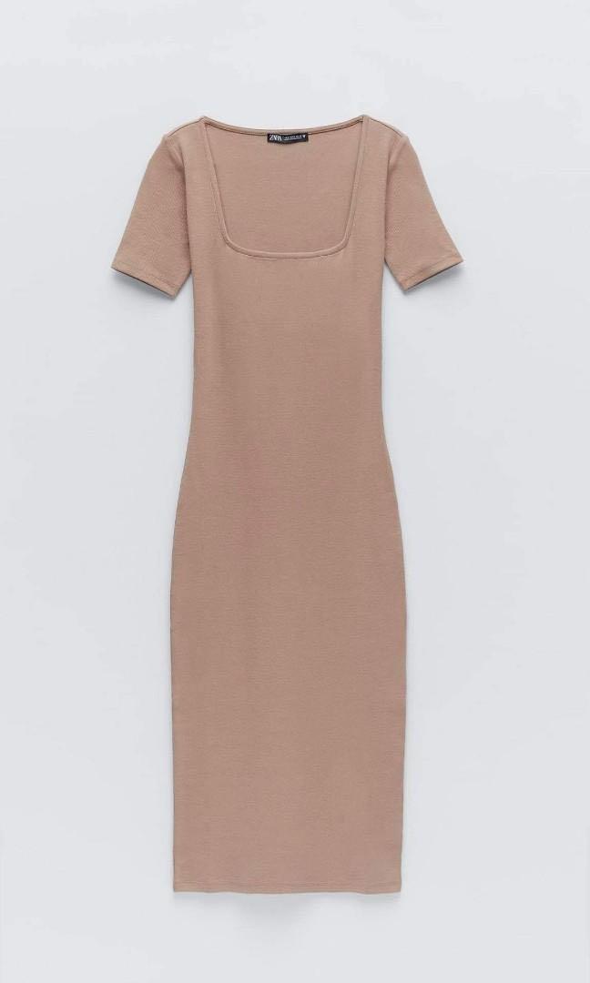 Zara square neck dress clearance