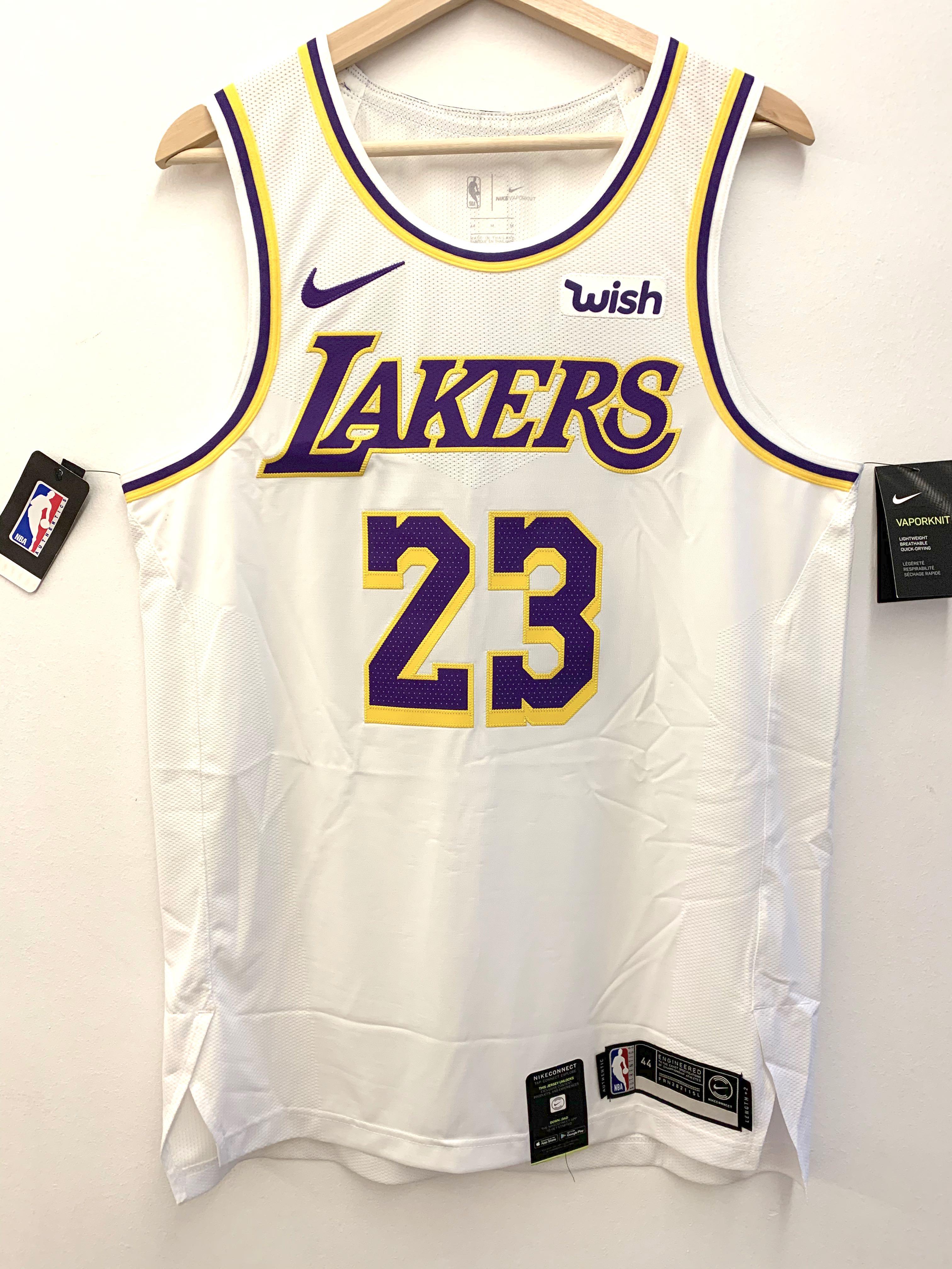 Lebron James Lakers Nike NBA #23 Jersey Swingman Yellow S Small 40 Authentic