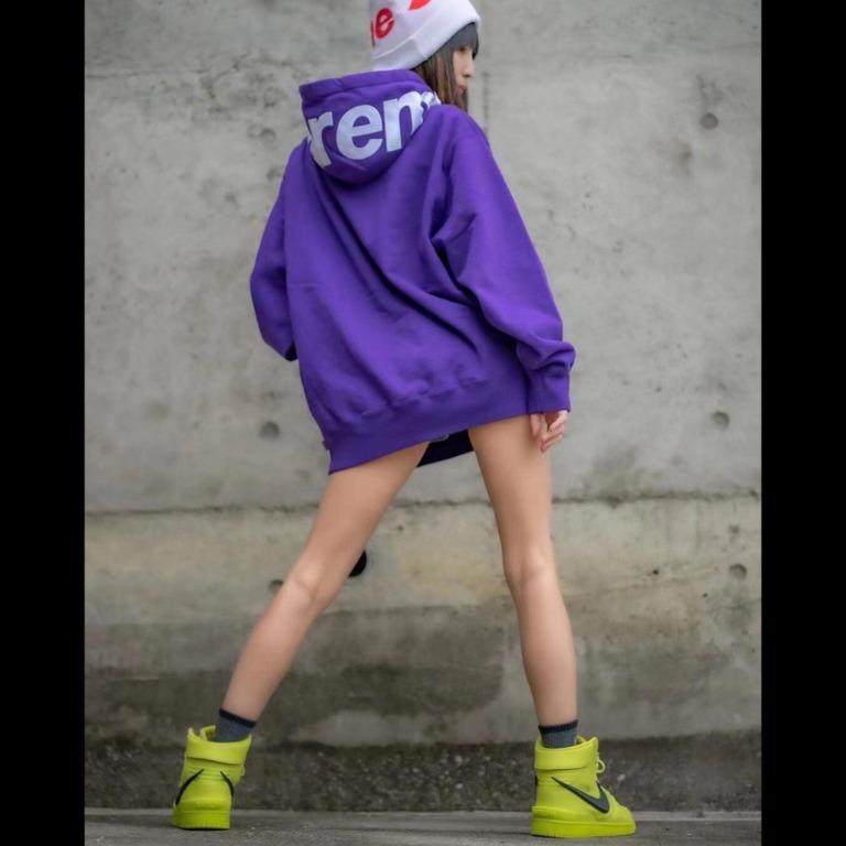 メンズSupreme ContrastHooded Sweatshirt Purple