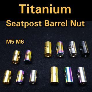 10pcs M5 M6 *14/16/18/20mm Cylindrical Head w/Washer Titanium Screws Stem Bolts 