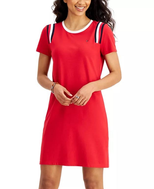 tommy hilfiger red t shirt dress