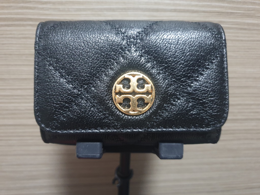 Tory Burch Willa Quilted Card Holder Case Black, Men's Fashion