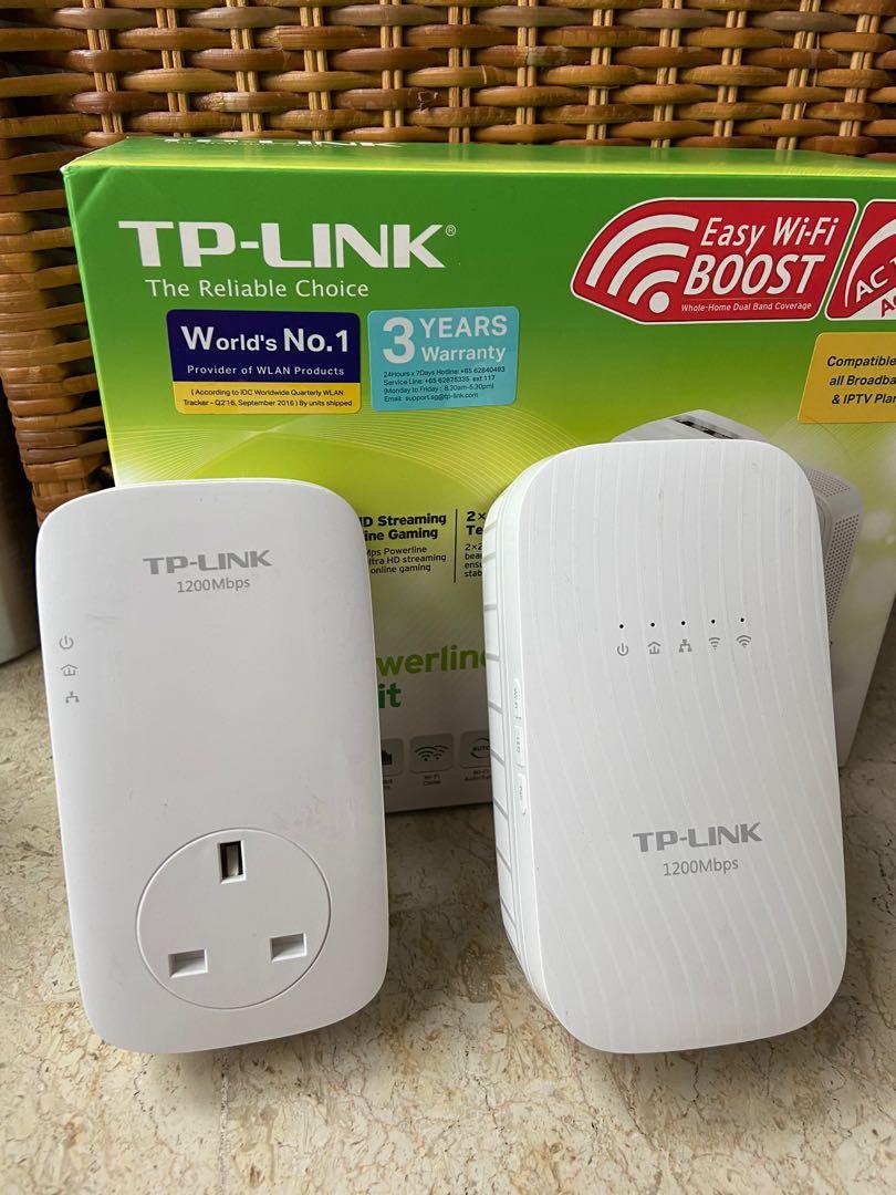 TP-Link TL-WPA8730 KIT AV1200 Gigabit Powerline ac Wi-Fi Kit, Computers & Tech, Parts Accessories, Networking on Carousell