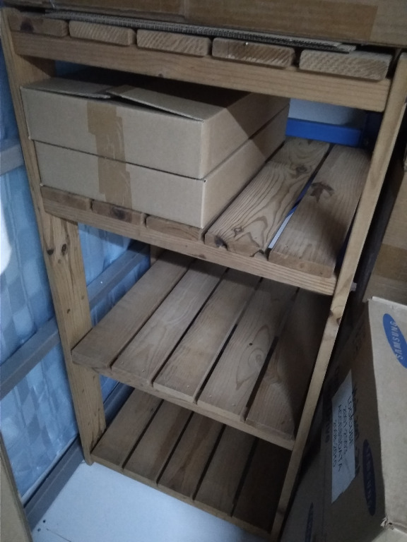 IKEA pine wood shelf/ rack, 4 tier for storage usage, Furniture & Home