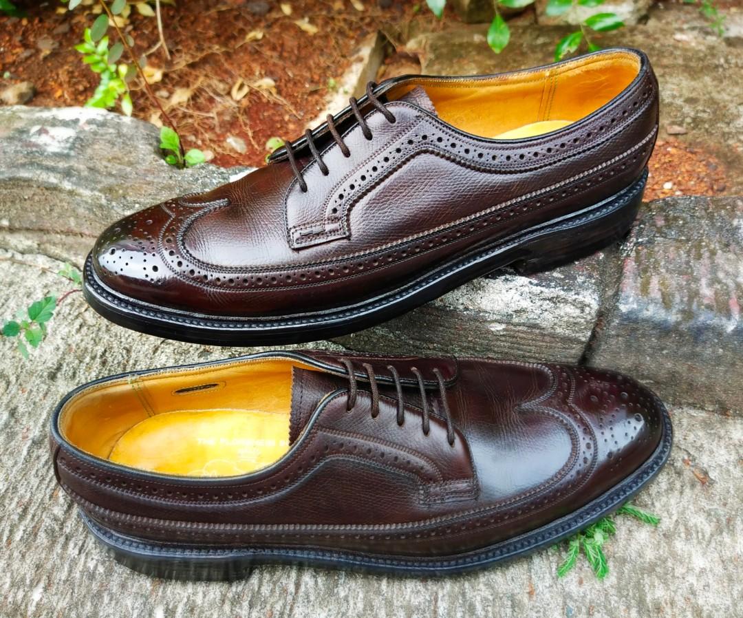 V cleat Florsheim Imperial 93639 Kenmoor Long wing Leather Shoes