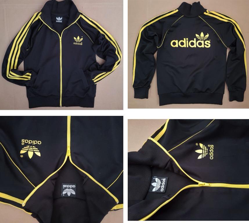Adidas yellow store stripe jacket
