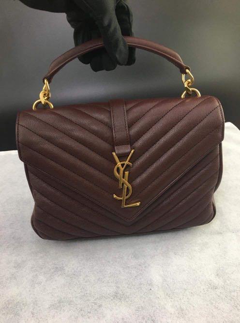 Maroon sales ysl bag