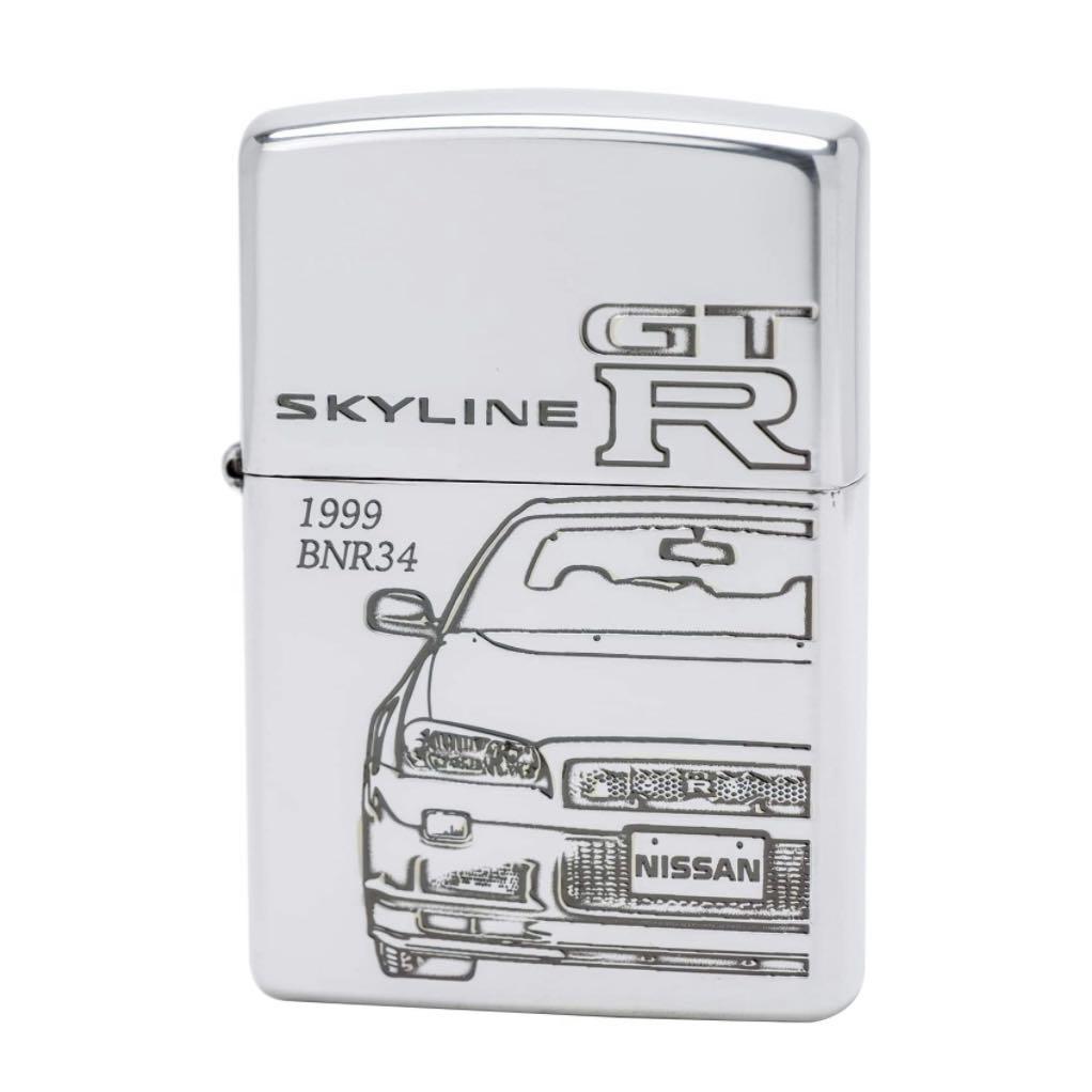 日本代購)Zippo日產Skyline GTR BNR34 1999 打火機Nissan lighter