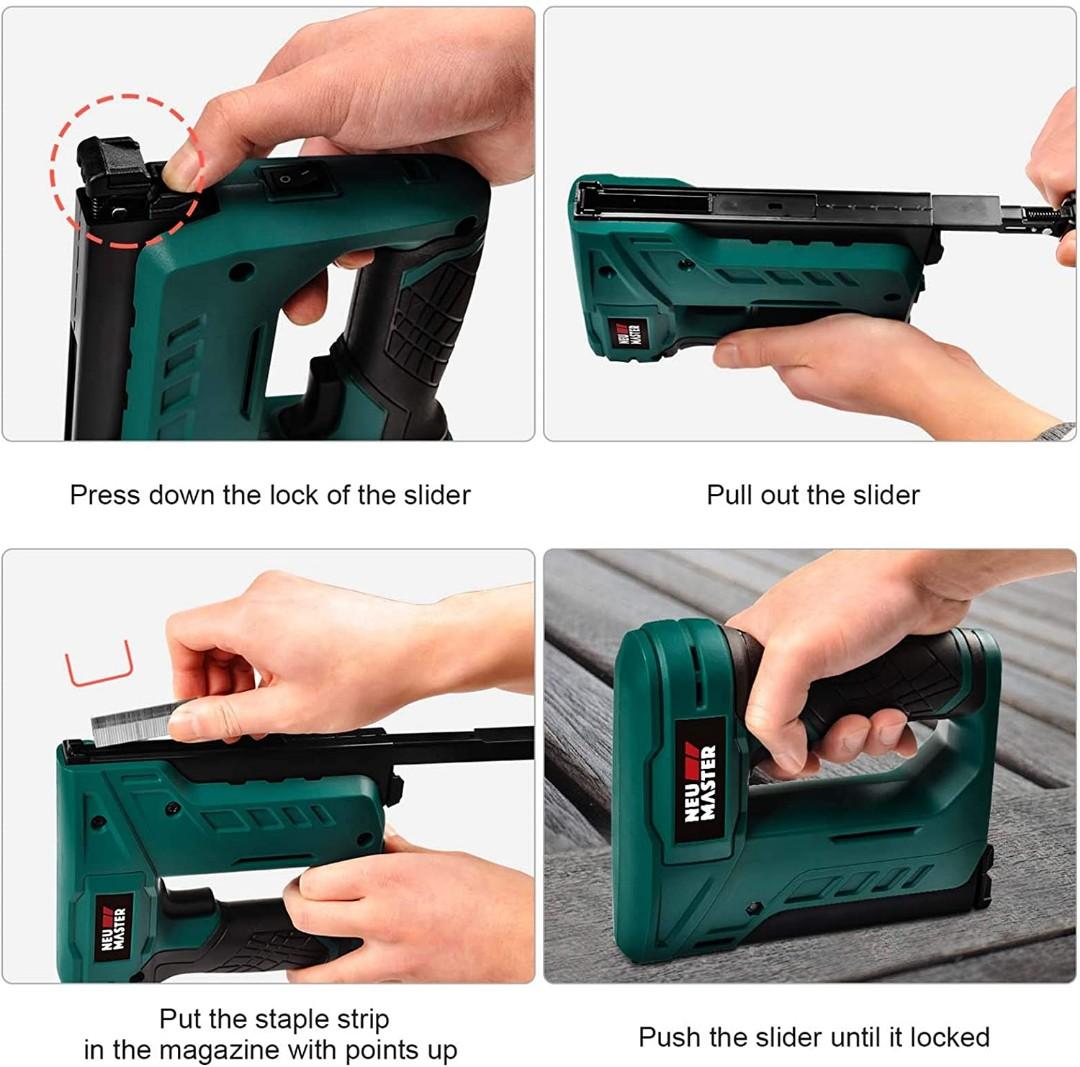 NEU MASTER Electric Staple Gun Cordless, Liion, 54 OFF