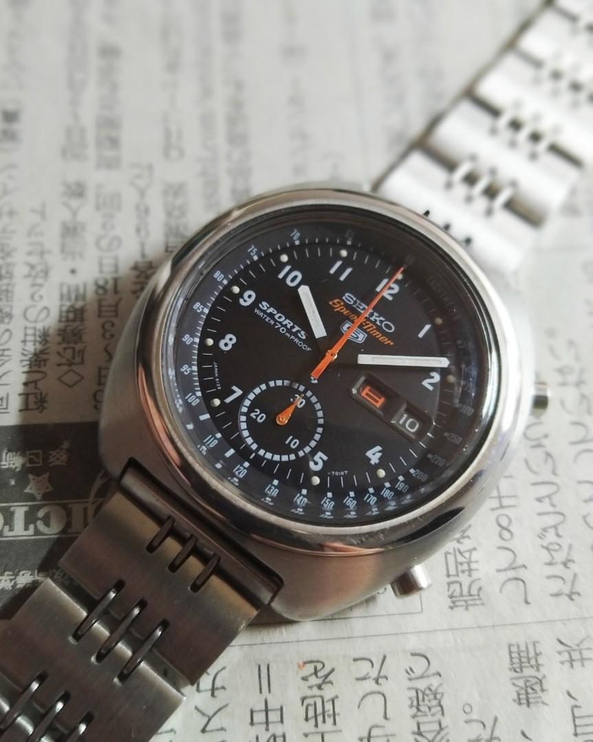 1970 Seiko 5 JDM Military Proof Dial Rally Chronograph SpeedTimer  精工五军用表盘赛车计时款 6139-7010 (Original Bracelet), Luxury, Watches on Carousell