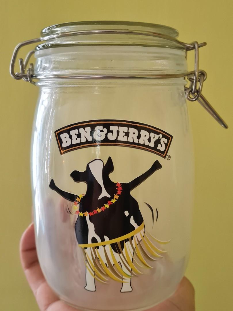 3x Ben & Jerry container tin, Furniture & Home Living, Kitchenware & Tableware, Food