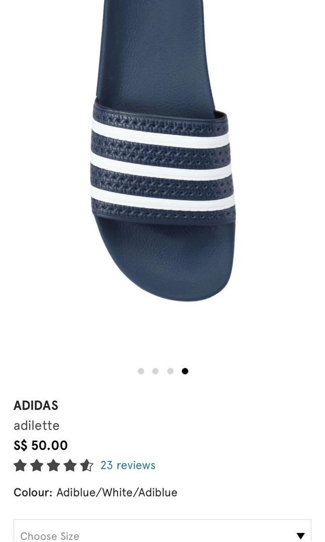 Adilette size best sale