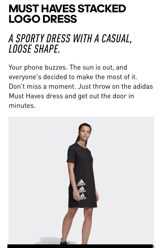 Adidas stacked hot sale logo dress