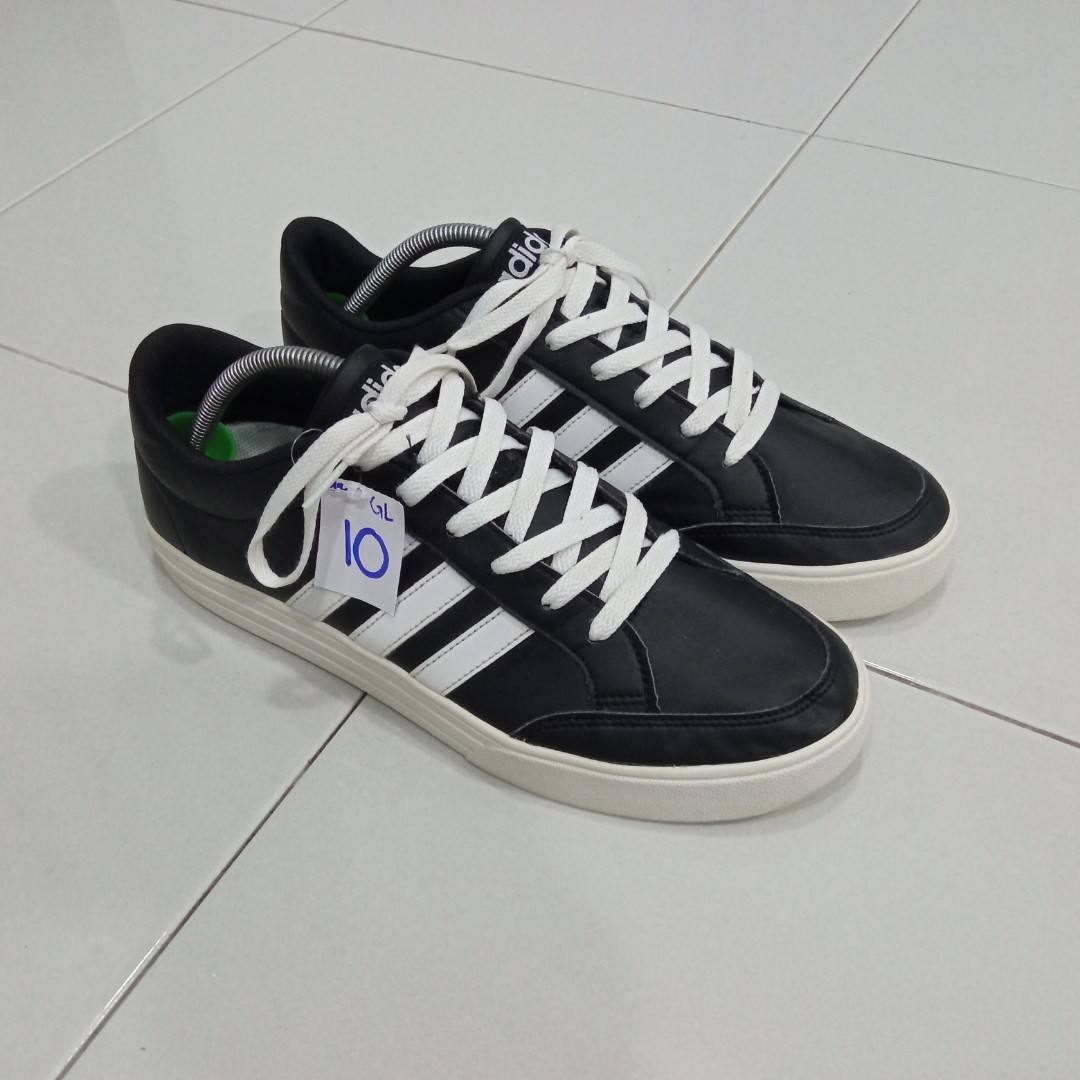 Adidas neo black best sale leather