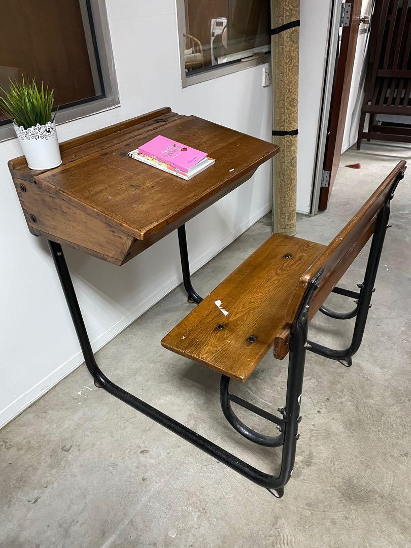 Antique study table chair, Furniture & Home Living, Furniture, Tables — free download
