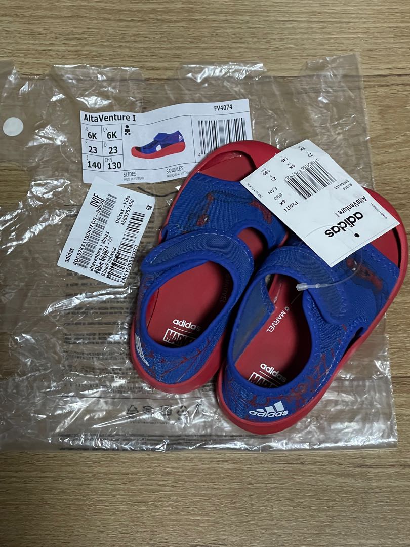 Baby Spiderman Adidas Sandals, Babies \u0026 Kids, Babies \u0026 Kids Fashion on  Carousell