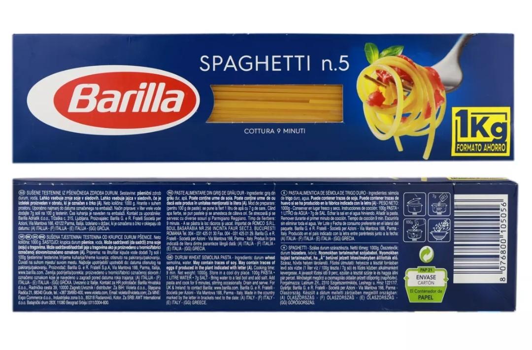 BARILLA SPAGHETTI PASTA (1kg), Food & Drinks, Other Food ...