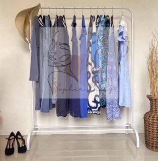 Bedroom clothes hanger floor drying rack balcony drying rack single pole metal white and black #teamputi #blackisin