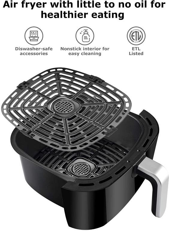 Bonsenkitchen Air Fryer, 6L Air Fryer Oven with 8 PreSet Functions