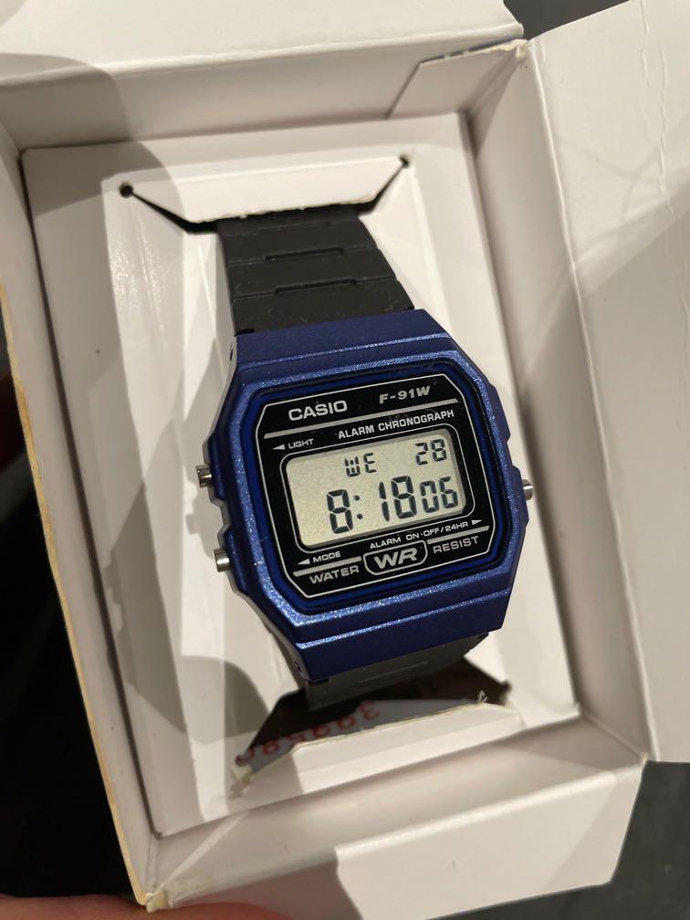 Casio f91 clearance blue