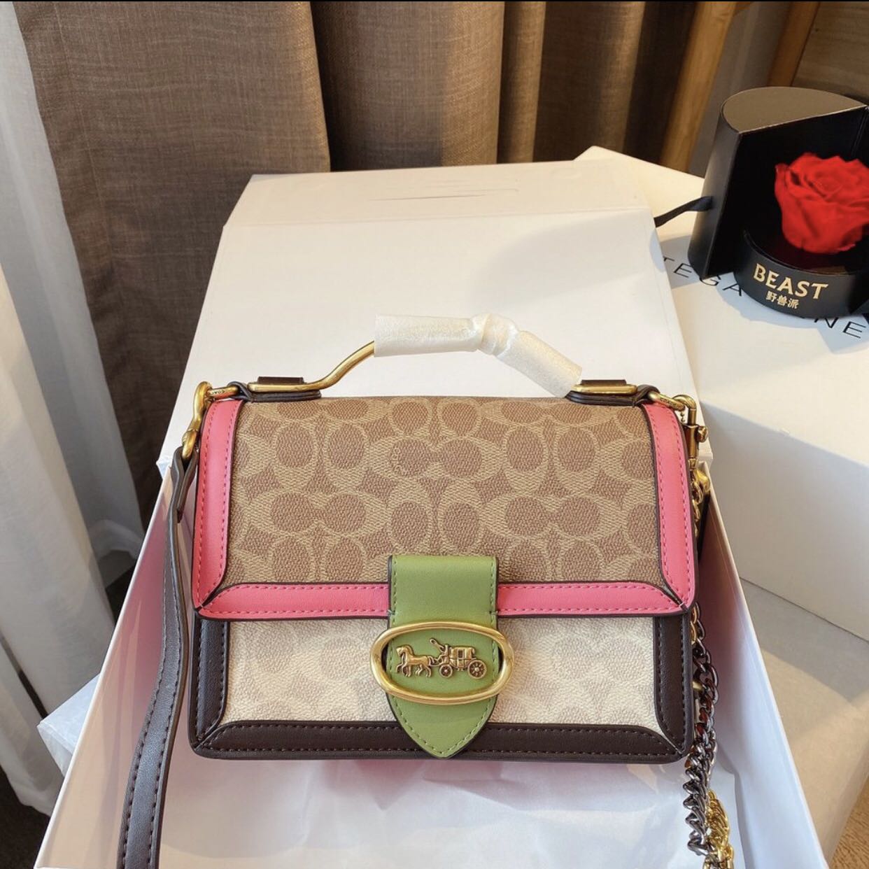 Coach riley handbag store