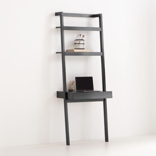 Crate and Barrel Leaning Desk and Book shelf, Furniture & Home Living