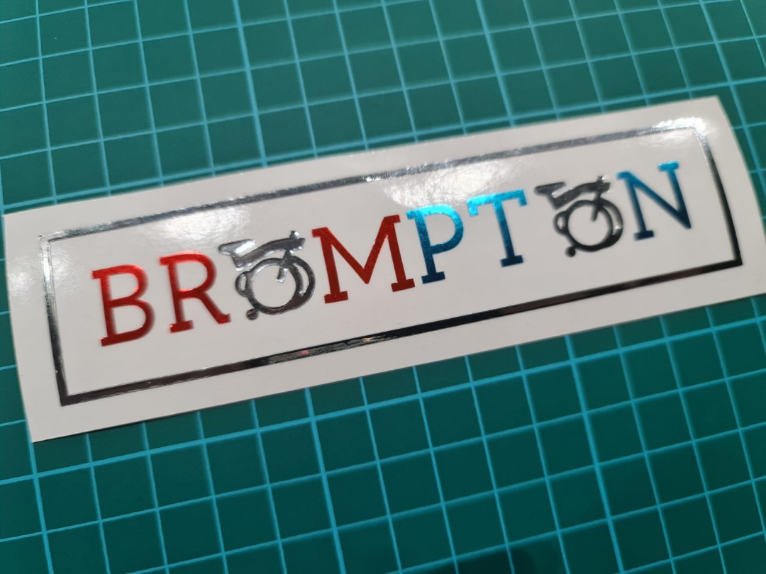 Customised die cut Brompton stickers, Sports Equipment, Bicycles ...