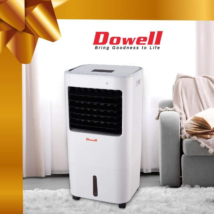 Dowell 13 liters air cooler with filter blows cool air white