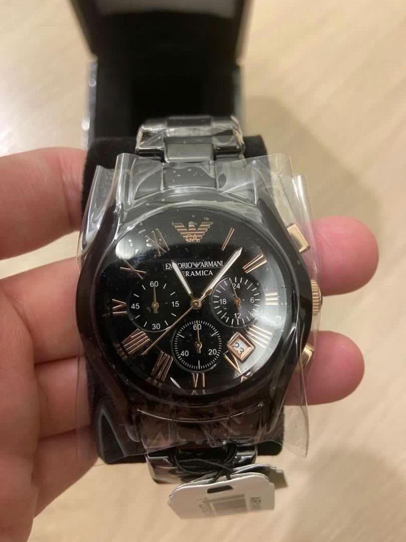 Emporio Armani Valente Ceramic Chronograph Watch AR1410 brand new Men s Fashion Watches Accessories Watches on Carousell