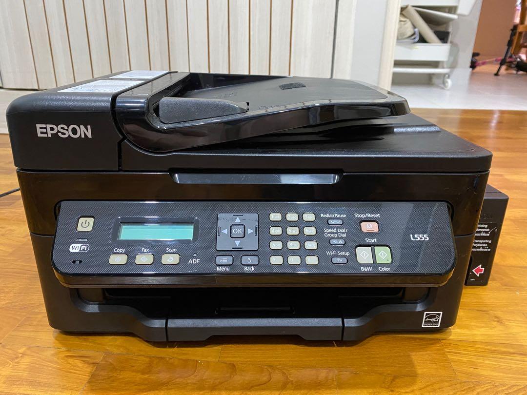 Epson L555 wifi copy scan fax, Computers \u0026 Tech, Printers, Scanners \u0026  Copiers on Carousell