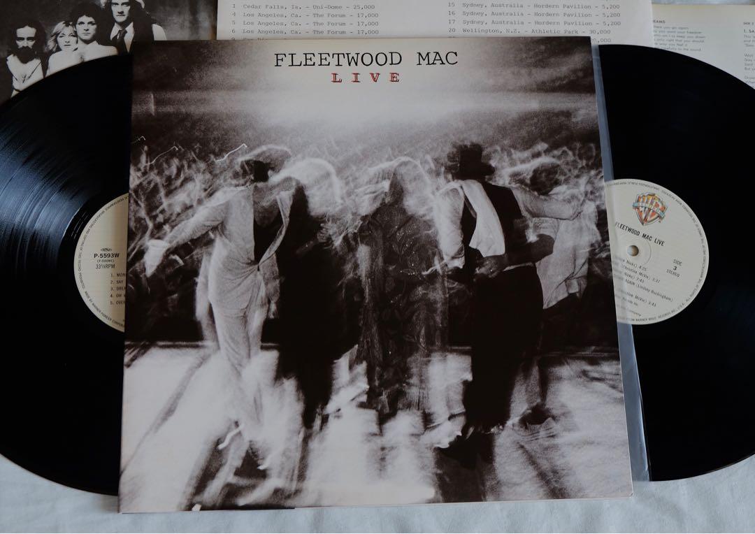 FLEETWOOD MAC Live 2x Vinyl LP (Category: Vinyls) located in Paranaque City. Submitted by d33t00 (Listing ID 1118760517, Image 1). Description: FLEETWOOD MAC Live 2x Vinyl LP Includes live versions of: Monday morning, Say you Love me, Dreams, Sara, Landslide, Fireflies, Don’t stop, Don’t let me down again, Rhiannon, Never going back again Japan pressing, 1980, gatefold Outer, inner sleeve and Vinyl In Excellent condition With lyric sheet Preferre