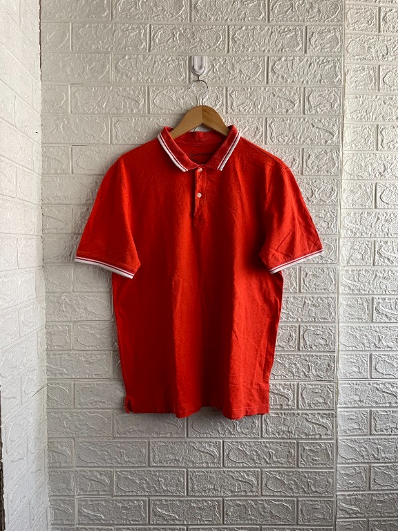 Giordano Orange Polo Shirt Tapered Fit XL, Men's Fashion, Tops & Sets ...