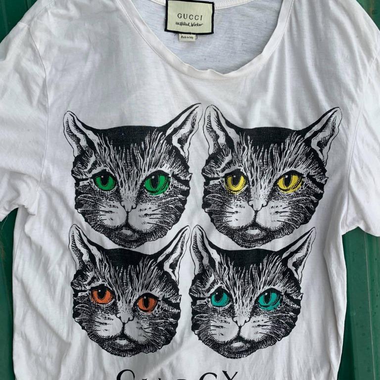 Gucci cat outlet shirt