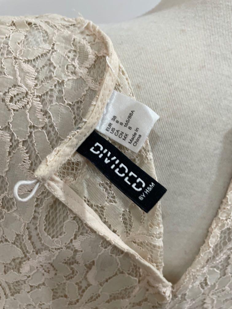 H M cream Lace Dress