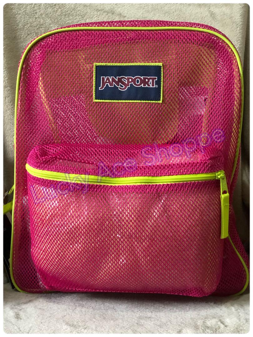 Jansport Mesh Pack Cyber Pink 32L Backpack Women s Fashion Bags Wallets Backpacks on Carousell