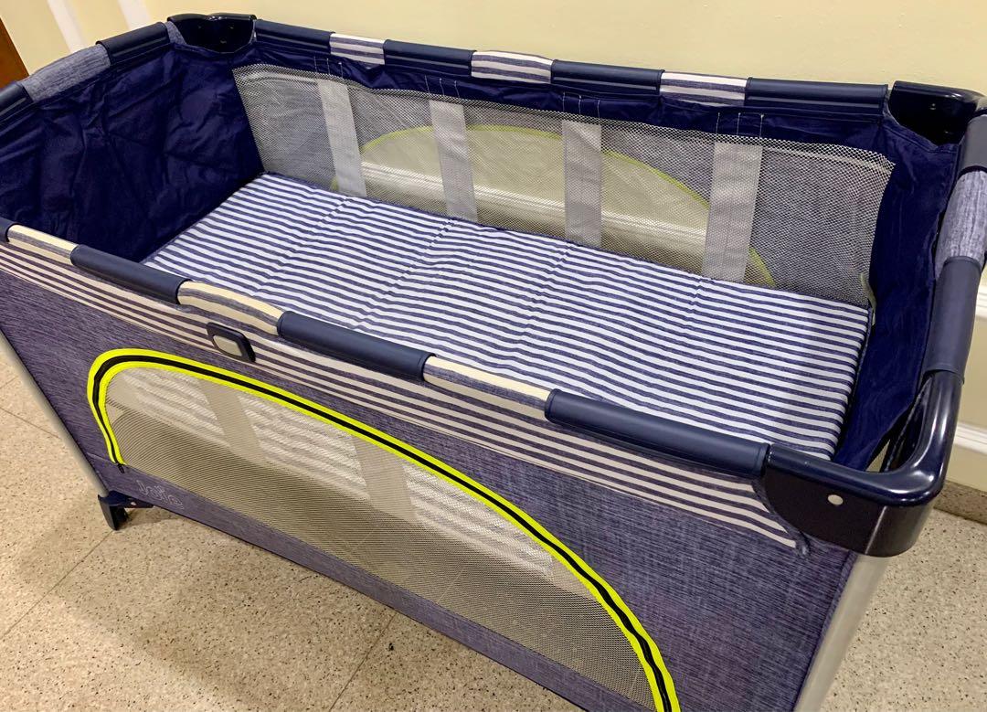 joie allura travel cot mattress size