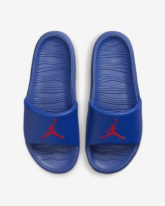 Blue jordan slides top