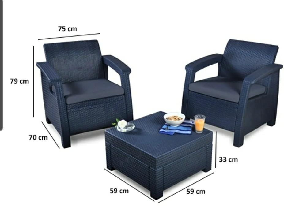 Keter outdoor patio furniture set, Furniture & Home Living, Furniture