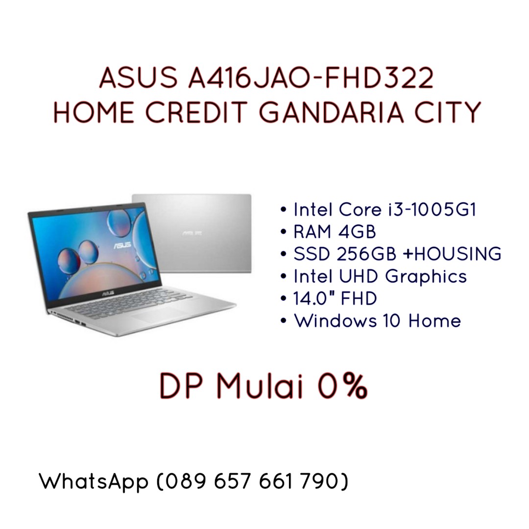 Kredit Laptop Asus A416jao Tanpa Kartu Kredit Elektronik Komputer Laptop Di Carousell