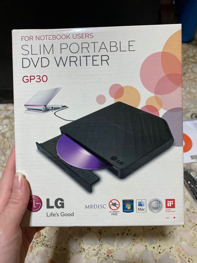 LG Slim portable DVD writer GP30, TV & Home Appliances, Electrical