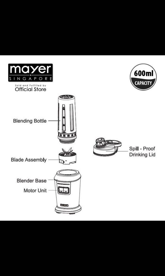 Mayer Personal Blender MMPB1078 Set), TV & Home Appliances