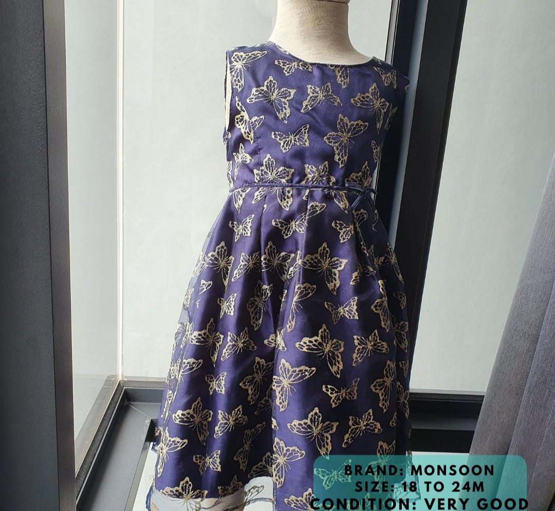 Monsoon butterfly navy dress