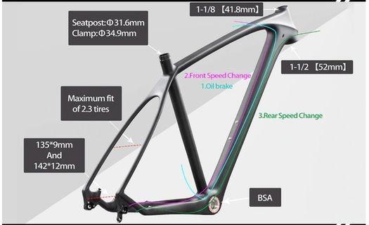 Non boost mtb discount frame