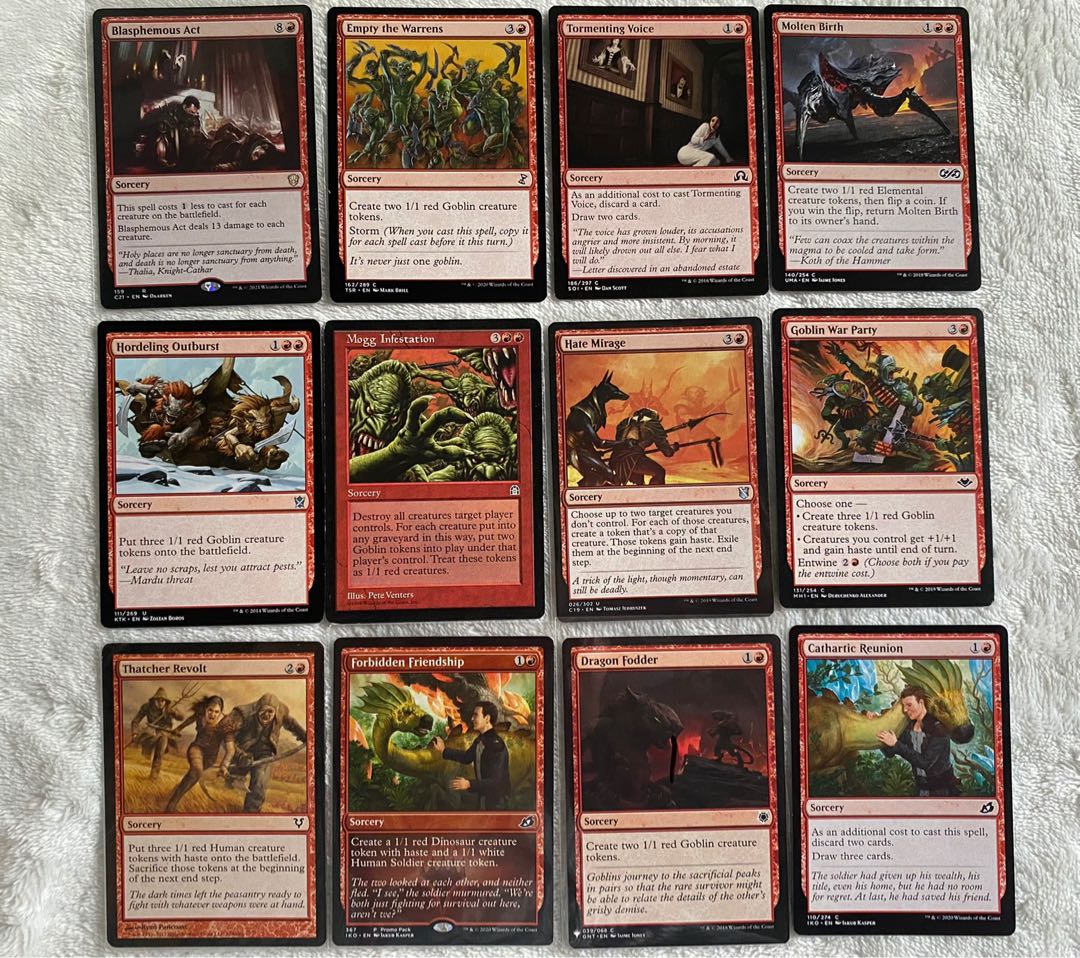Mtg EDH Purphoros goblins and tokens complete deck, Hobbies & Toys