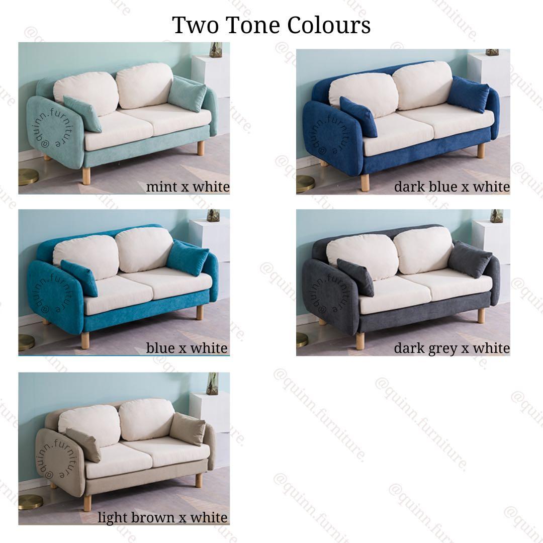 Nordic Fabric Sofa Removable covers Luxury Scandi Modern 3 seater 2