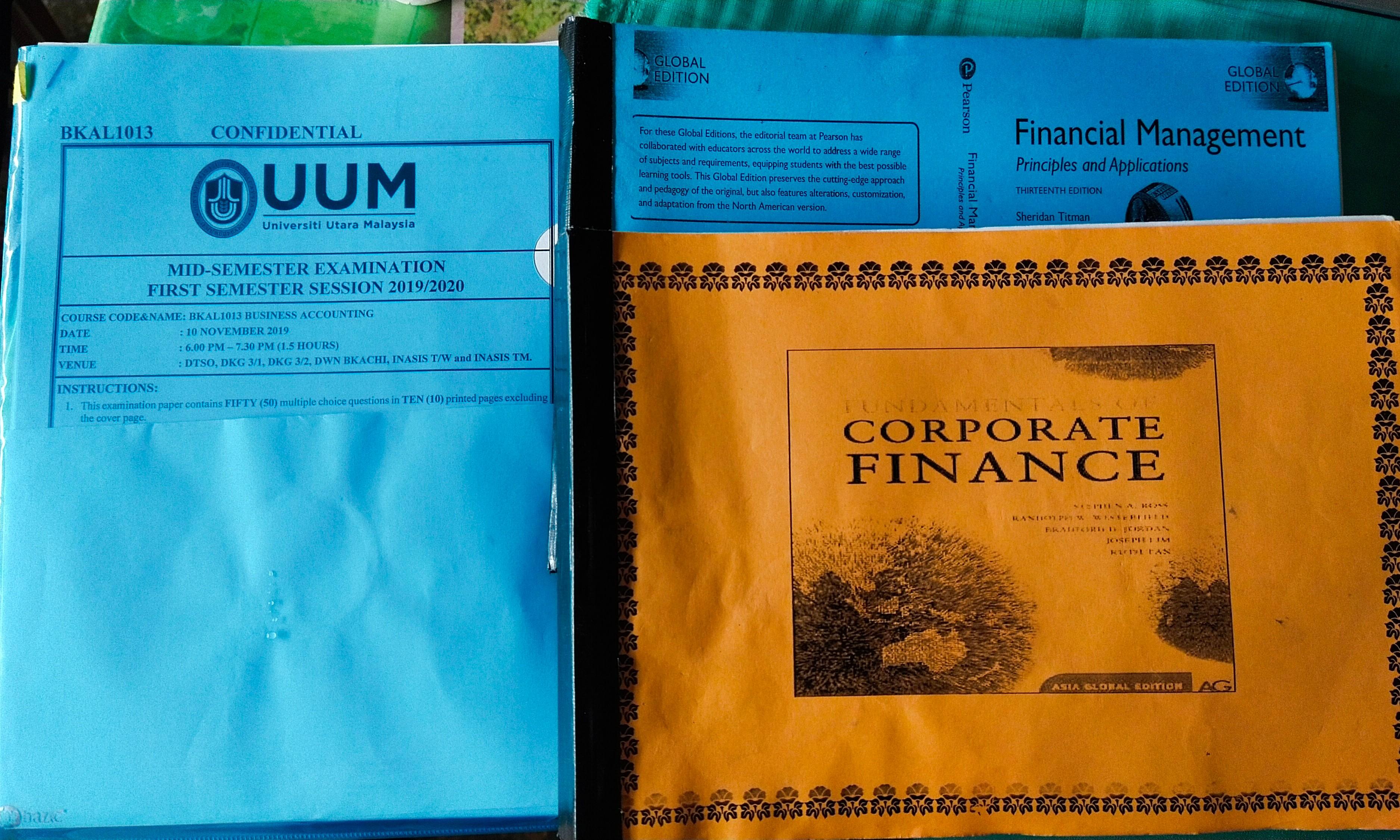 Note Business Accounting Book Financial Management Uum Books Stationery Books On Carousell
