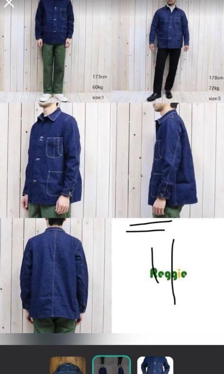 ORSLOW 40 1940'S denim indigo Coverall One Wash spellbound , 男裝
